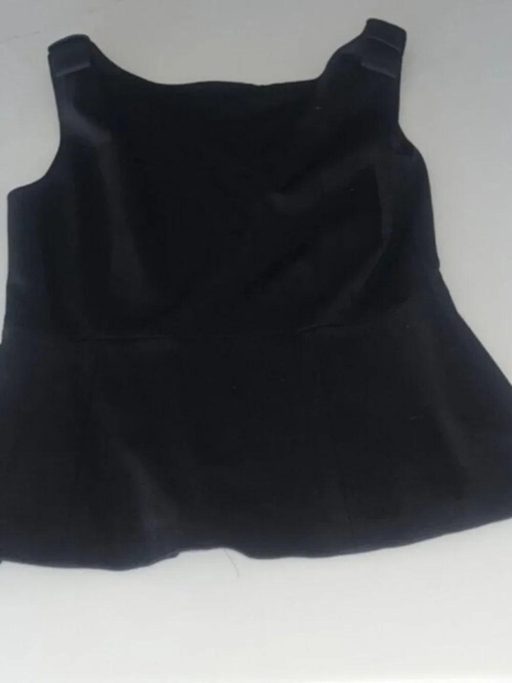 Kate Spade New York Black Bow Back Peplum Tank Top